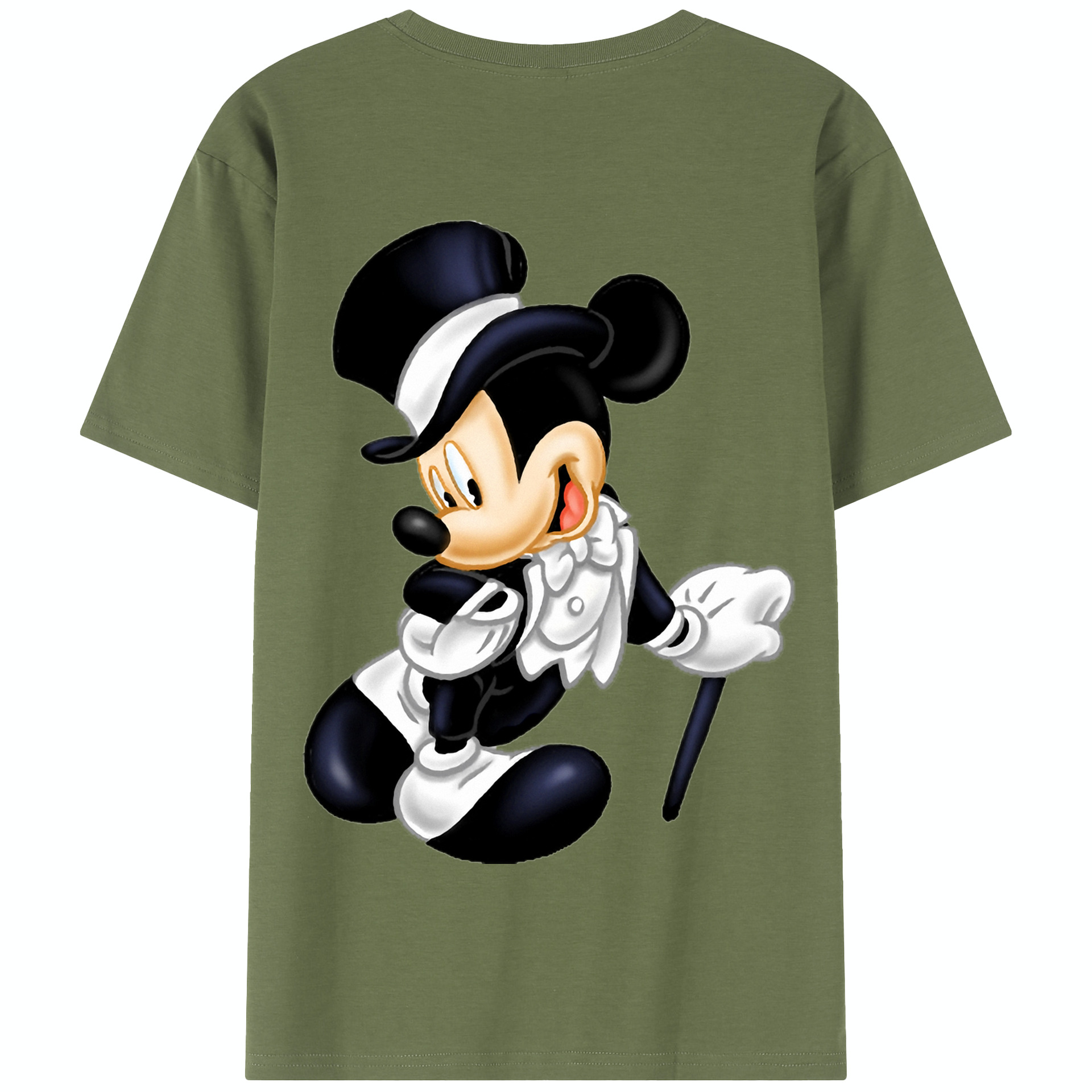 （画像用） ミッキーマウス Mickey Mouse 綿100％半袖Tシャツ（背面プリント）